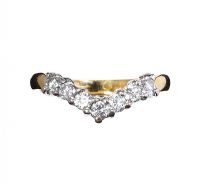18CT GOLD DIAMOND WISHBONE RING at Ross's Online Art Auctions