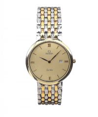 OMEGA 'DE VILLE' 18CT GOLD AND STAINLESS STEEL GENT'S WRIST WATCH at Ross's Online Art Auctions