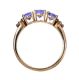 9CT GOLD TANZANITE AND ZIRCON RING at Ross's Online Art Auctions