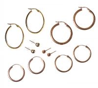 SET OF VARIOUS 9CT GOLD EARRINGS at Ross's Online Art Auctions