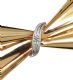 9CT GOLD AND WHITE GOLD DIAMOND BOW BROOCH at Ross's Online Art Auctions