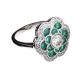 EMERALD AND DIAMOND CLUSTER RING IN THE STYLE OF ART DECO at Ross's Online Art Auctions