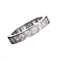 18CT WHITE GOLD DIAMOND ETERNITY RING at Ross's Online Art Auctions