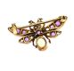9CT GOLD DIAMOND, AMETHYST AND PERIDOT BUTTERFLY BROOCH at Ross's Online Art Auctions