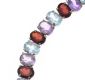 STERLING SILVER BRACELET SET WITH BLUE TOPAZ, AMETHYST AND GARNET at Ross's Online Art Auctions