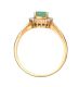 GOLD-PLATED STERLING SILVER EMERALD AND DIAMOND RING at Ross's Online Art Auctions