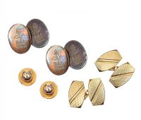 3X PAIRS OF MIXED CUFFLINKS at Ross's Online Art Auctions