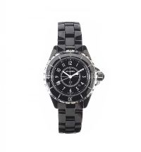 CHANEL 'J12' BLACK CERAMIC LADY'S WRIST WATCH at Ross's Online Art Auctions