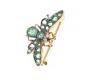 9CT GOLD SILVER-SET EMERALD AND DIAMOND FLY BROOCH at Ross's Online Art Auctions