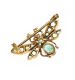 9CT GOLD SILVER-SET EMERALD AND DIAMOND FLY BROOCH at Ross's Online Art Auctions