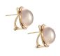 14CT GOLD MABE PEARL EARRINGS at Ross's Online Art Auctions
