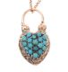 ANTIQUE TURQUOISE PADLOCK PENDANT ON 9CT ROSE GOLD CHAIN at Ross's Online Art Auctions