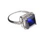 9CT WHITE GOLD TANZANITE AND DIAMOND CLUSTER RING at Ross's Online Art Auctions