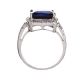9CT WHITE GOLD TANZANITE AND DIAMOND CLUSTER RING at Ross's Online Art Auctions