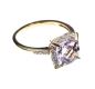 9CT GOLD KUNZITE AND DIAMOND RING at Ross's Online Art Auctions