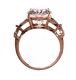 9CT ROSE GOLD MORGANITE AND DIAMOND RING at Ross's Online Art Auctions