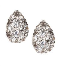 DIAMOND-SET PEBBLE EARRINGS at Ross's Online Art Auctions