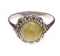 SILVER CONNEMARA MARBLE AND MARCASITE RING at Ross's Online Art Auctions