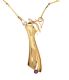STEENSONS 18CT GOLD RUBY AND DIAMOND PENDANT AND CHAIN at Ross's Online Art Auctions