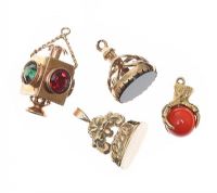 4X LARGE 9CT GOLD ASSORTED CHARMS at Ross's Online Art Auctions