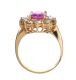 14CT GOLD PINK SAPPHIRE AND DIAMOND CLUSTER RING at Ross's Online Art Auctions