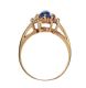 14CT GOLD SAPPHIRE AND DIAMOND CLUSTER RING at Ross's Online Art Auctions