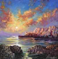CAUSEWAY SUNRISE by William Cunningham at Ross's Online Art Auctions
