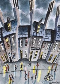 DOWN OUR WEE STREET by John Ormsby at Ross's Online Art Auctions
