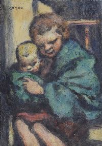 THE BABYSITTER by William Conor RHA RUA at Ross's Online Art Auctions