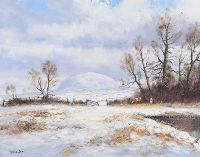 SNOW NEAR SLEMISH MOUNTAIN by Manson Blair UWS at Ross's Online Art Auctions