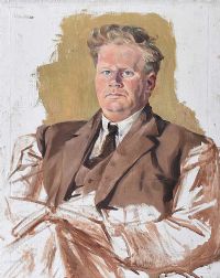 PORTRAIT OF ARNOLD MARSH by Hilda Roberts HRHA at Ross's Online Art Auctions