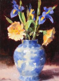 STILL LIFE, VASE OF FLOWERS by Lorraine Christie at Ross's Online Art Auctions