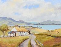 COTTAGE, COUNTY MAYO by Robert T.  Cochrane at Ross's Online Art Auctions