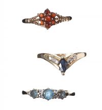 COLLECTION OF THREE GEM-SET RINGS at Ross's Online Art Auctions