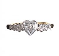 18CT GOLD DIAMOND HEART RING at Ross's Online Art Auctions