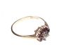 9CT GOLD GARNET AND DIAMOND CLUSTER RING at Ross's Online Art Auctions