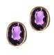 9CT GOLD AMETHYST STUD EARRINGS at Ross's Online Art Auctions