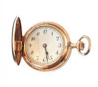 14CT GOLD LADY'S FULL HUNTER POCKET WATCH at Ross's Online Art Auctions