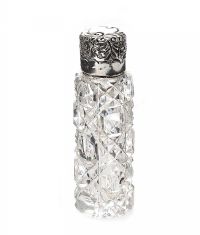 STERLING SILVER-TOPPED MINIATURE PERFUME BOTTLE at Ross's Online Art Auctions