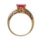 18CT GOLD PADPARADSCHA SAPPHIRE SOLITAIRE RING at Ross's Online Art Auctions