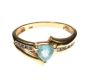 18CT GOLD PARAIBA TOURMALINE AND DIAMOND RING at Ross's Online Art Auctions