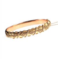9CT GOLD ORNATE BANGLE at Ross's Online Art Auctions