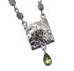 STERLING SILVER NECKLACE SET WITH PERIDOT at Ross's Online Art Auctions