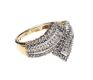 9CT GOLD DIAMOND CROSSOVER RING at Ross's Online Art Auctions