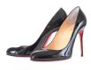 CHRISTIAN LOUBOUTIN STILETTO PUMPS IN BLACK PATENT LEATHER at Ross's Online Art Auctions