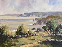 ABOVE CUSHENDUN, COUNTY ANTRIM by George K. Gillespie at Ross's Online Art Auctions