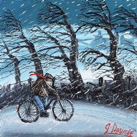 HEADING HOME THROUGH THE HEAVY SNOW by James Downie at Ross's Online Art Auctions