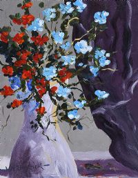 STILL LIFE, VASE OF FLOWERS by Hugh McIlfatrick at Ross's Online Art Auctions