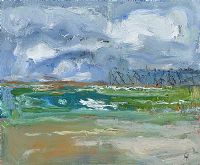 ABSTRACT SEASCAPE by Hugh McIlfatrick at Ross's Online Art Auctions