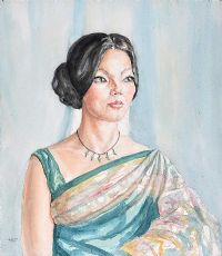 EASTERN GIRL by Lydia de Burgh RUA UWS at Ross's Online Art Auctions